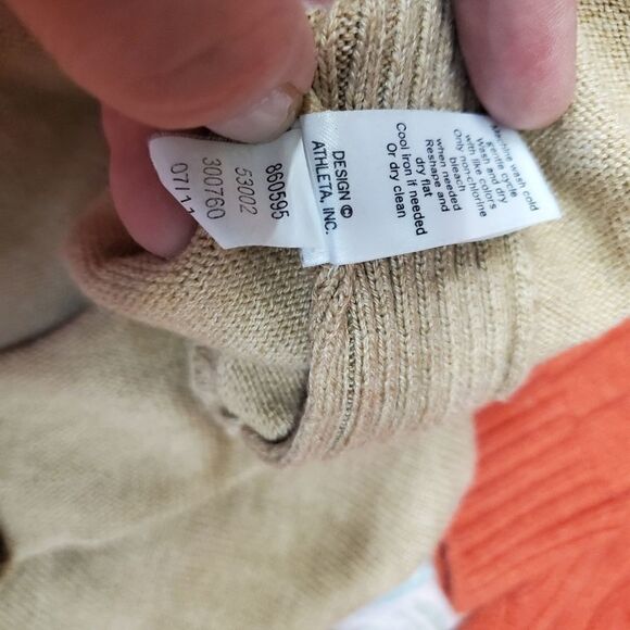 Athleta camel colored cowl neck sweater dress - Picture 3 of 8